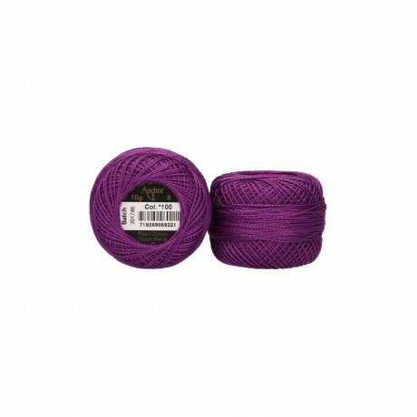 Anchor Pearl Cotton nº 8, cor 100 roxo Anchor Pearl Cotton nº 8, cor 100 roxo